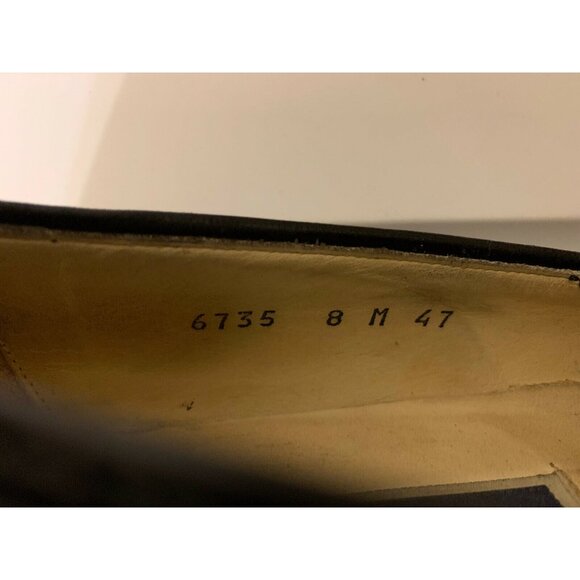 Cole Haan Bragano Mens‎ Sz 8M Black Leather Slip On Tasseled Kiltie Made Italy